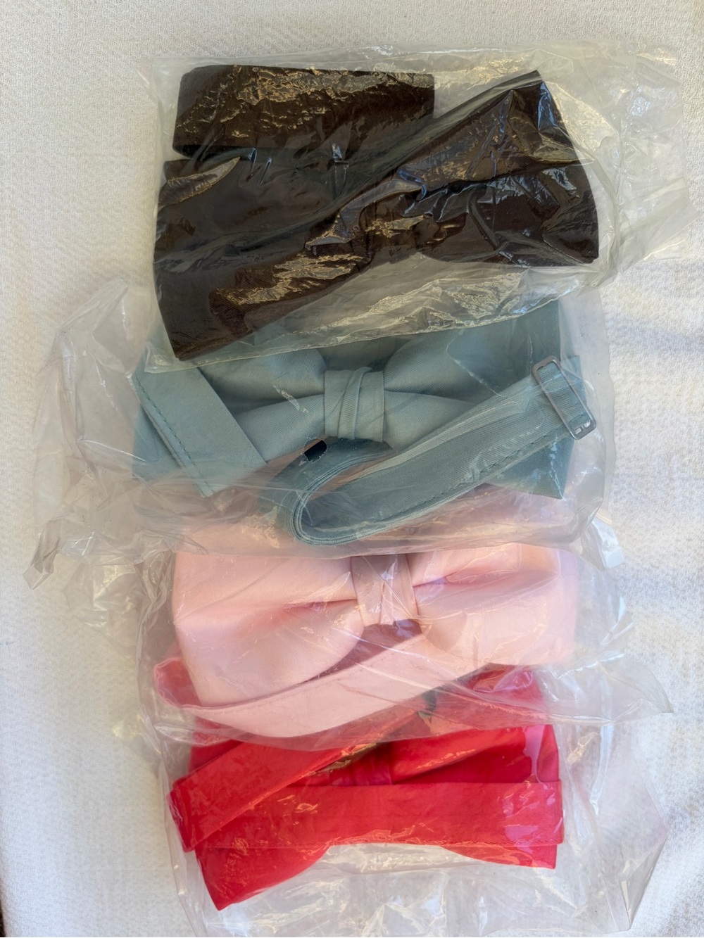 NWOT Bundle of 4 After Six assorted pre made bow tie set. Combo 33